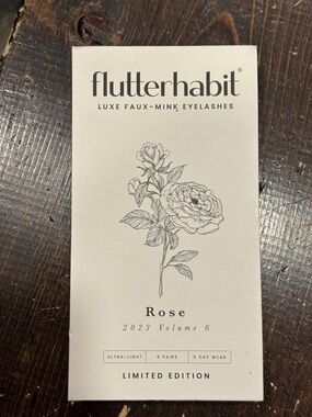 flutterhabit Rose Luxe Faux-Mink Eyelashes - Natural Beige